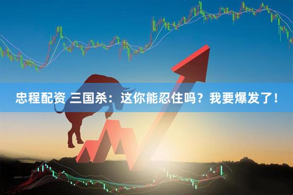 忠程配资 三国杀：这你能忍住吗？我要爆发了！